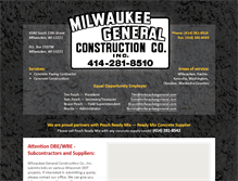 Tablet Screenshot of milwaukeegeneral.com